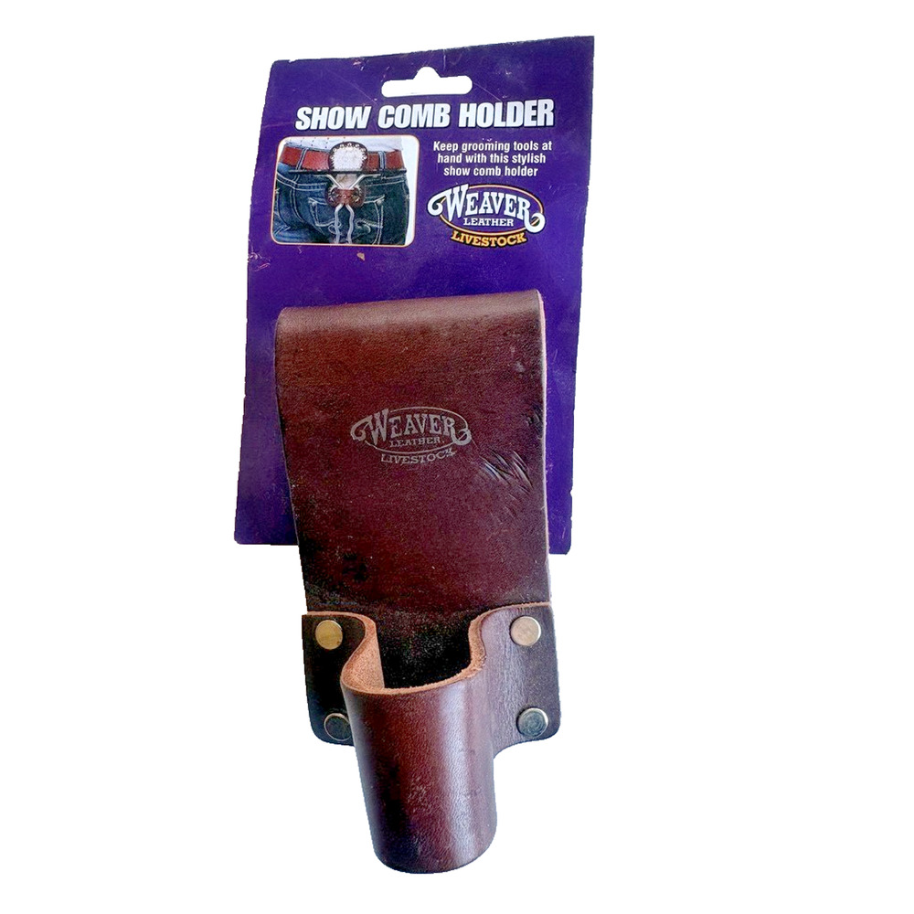Weaver Leather Livestock Leather Show Comb Holder Style Brown